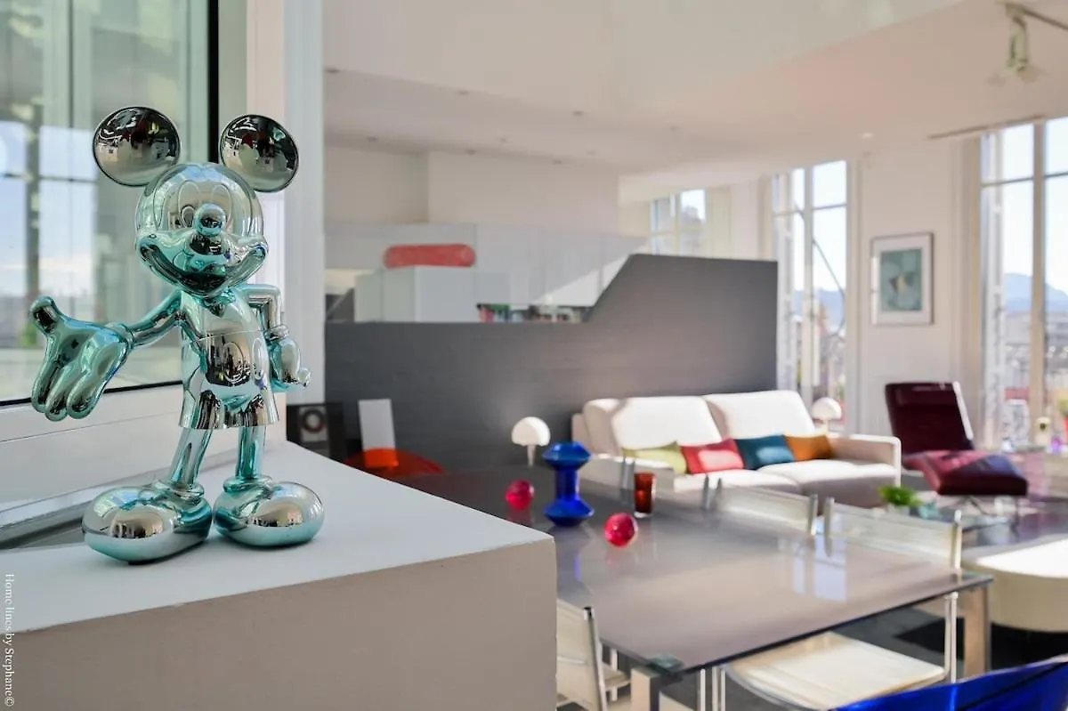 Loft Stern, Carre D'Or Marseille, 10 Pers, 3 Chambres, 260 M2, Dernier Etage Apartment